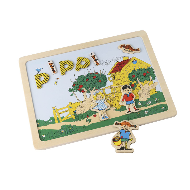 Pippi magneetbord met 71 magneten Pippi magneetbord met 71 magneten
