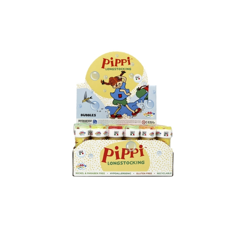 Pippi bellenblaas 36 stuks in display Pippi bellenblaas 36 stuks in display