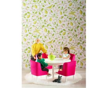 Set - Eethoek (roze/wit) Set - Eethoek (roze/wit)