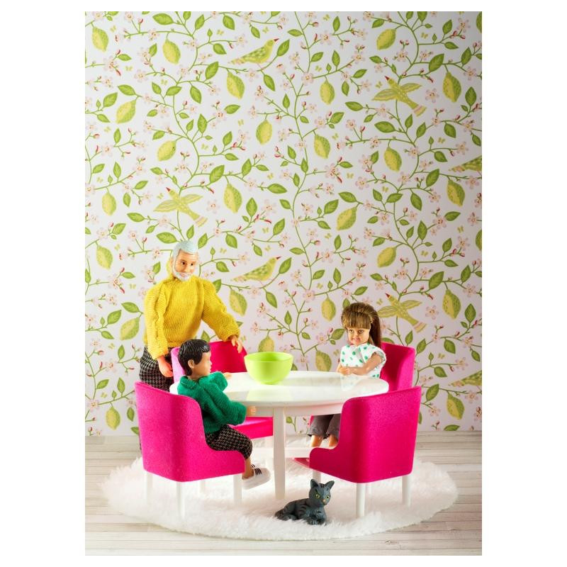 Set - Eethoek (roze/wit) Set - Eethoek (roze/wit)