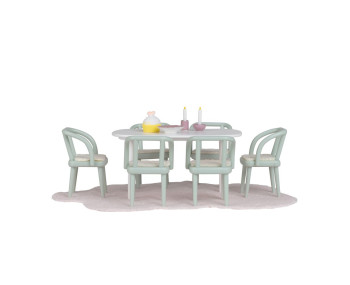 Set - Eettafel met 6 stoelen Set - Eettafel met 6 stoelen