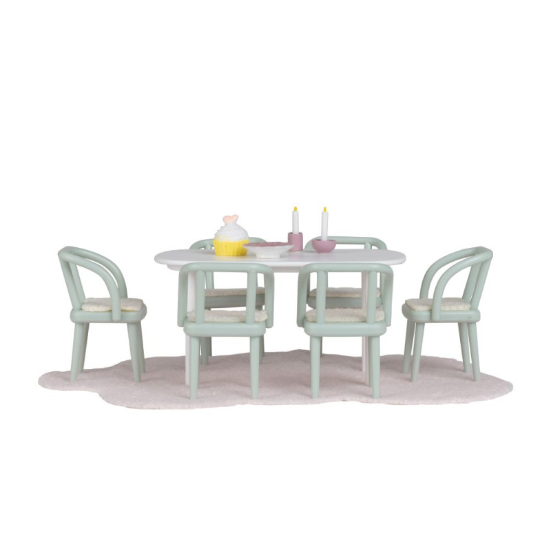 Set - Eettafel met 6 stoelen Set - Eettafel met 6 stoelen