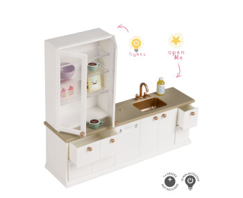 Set - Keuken met vitrinekast Set - Keuken met vitrinekast