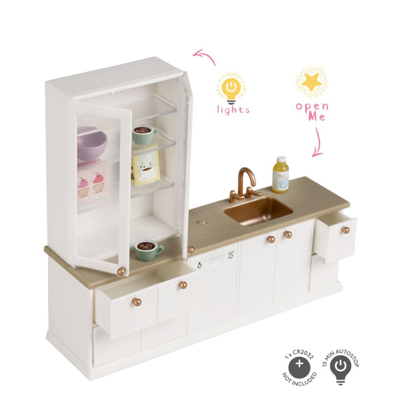 Set - Keuken met vitrinekast Set - Keuken met vitrinekast