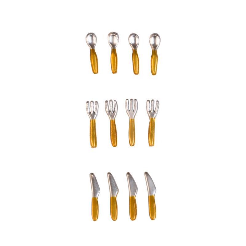 Set - Eetservies (roze/goud)