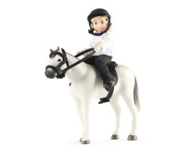 Poppenhuisfiguur met paard