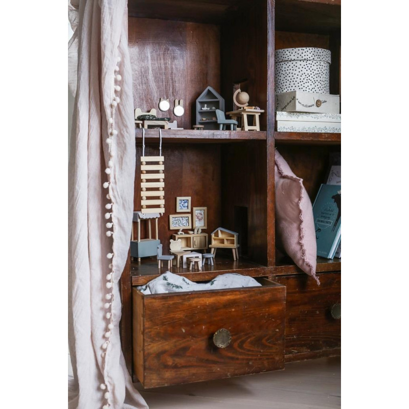 Houten poppenhuismeubels DIY - slaapkamer Houten poppenhuismeubels DIY - slaapkamer