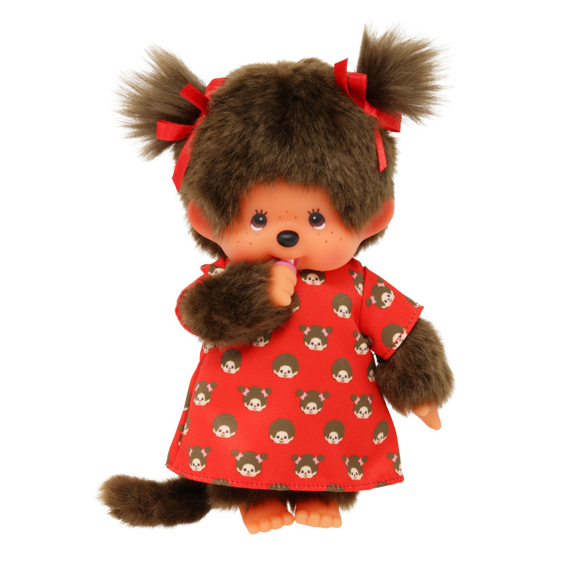 Meisje rood jurkje met print (20cm)