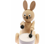 Trekfiguur konijn met xylofoon (naturel) Trekfiguur konijn met xylofoon (naturel)
