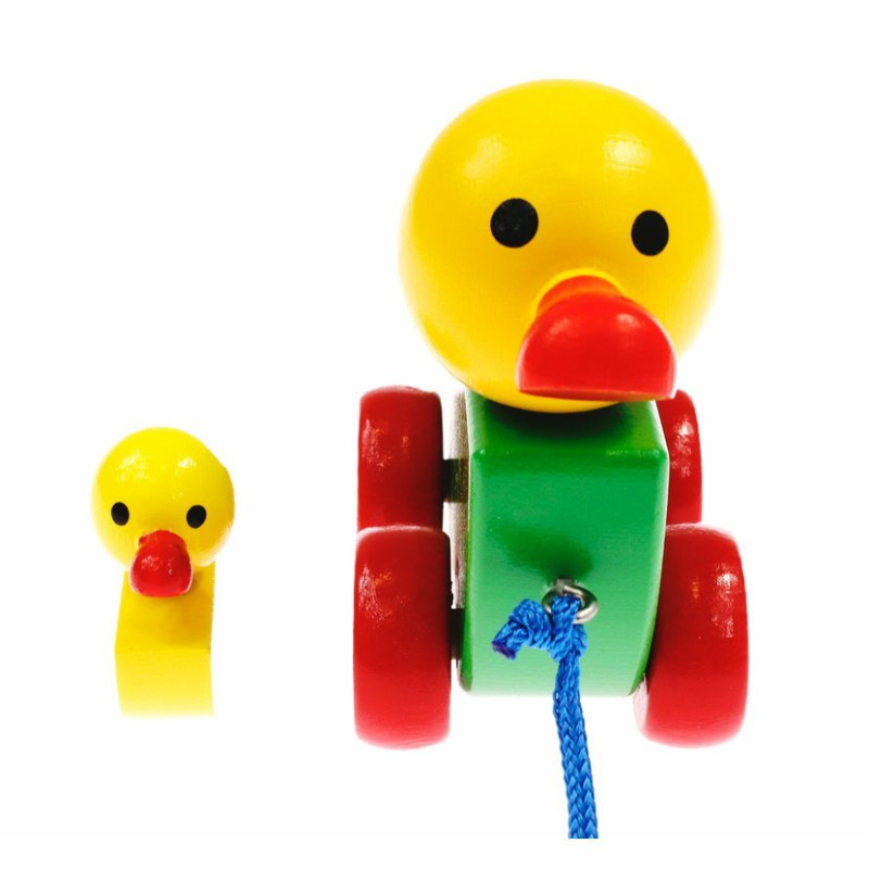 Trekfiguur eend met jong (gekleurd) Trekfiguur eend met jong (gekleurd)