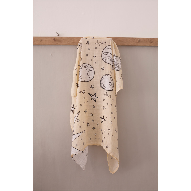 BIO Babydoek space (mousseline/75x75cm) BIO Babydoek space (mousseline/75x75cm)
