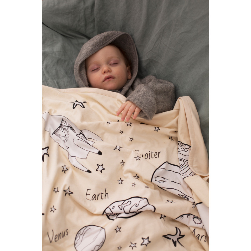 BIO Babydeken space (jersey/100x100cm) BIO Babydeken space (jersey/100x100cm)