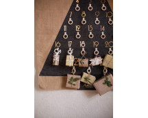 Adventkalender jute, zwarte kerstboom