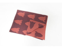 BIO gebreide deken (raket/rood)