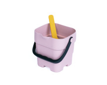 Siliconen opvouwbare emmer (roze) + schep Siliconen opvouwbare emmer (roze) + schep