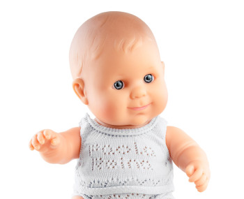Pop Puppegie blank jongen/ondergoed (doos) Pop Puppegie blank jongen/ondergoed (doos)