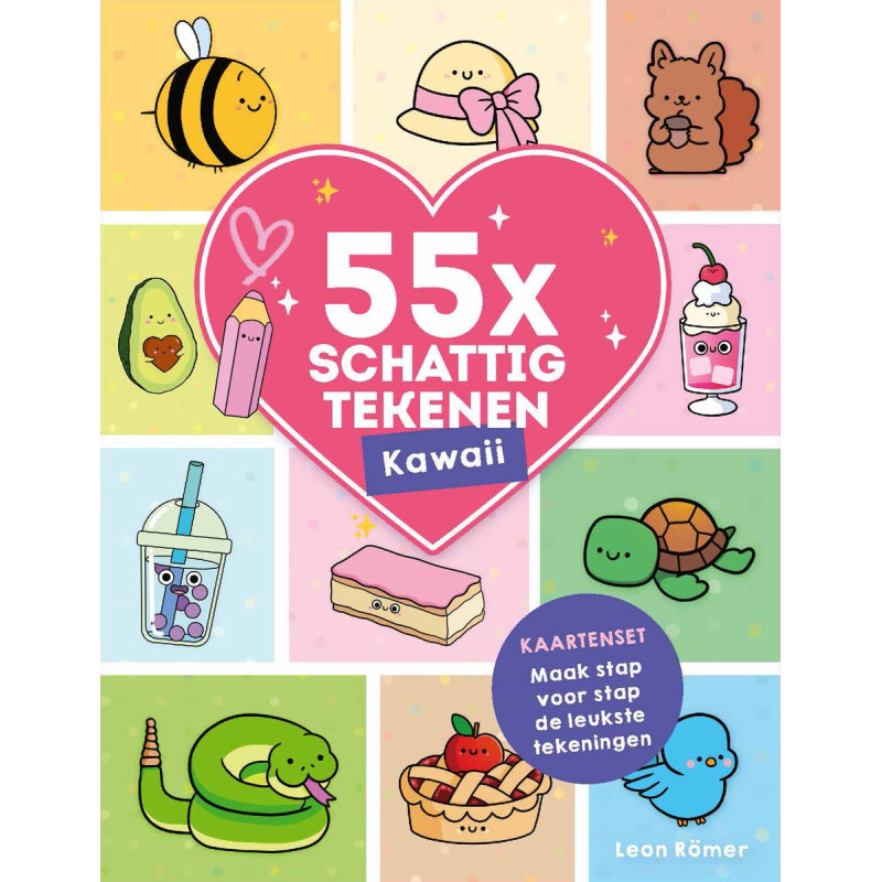 Kaartenset: 55x schattig tekenen Kaartenset: 55x schattig tekenen