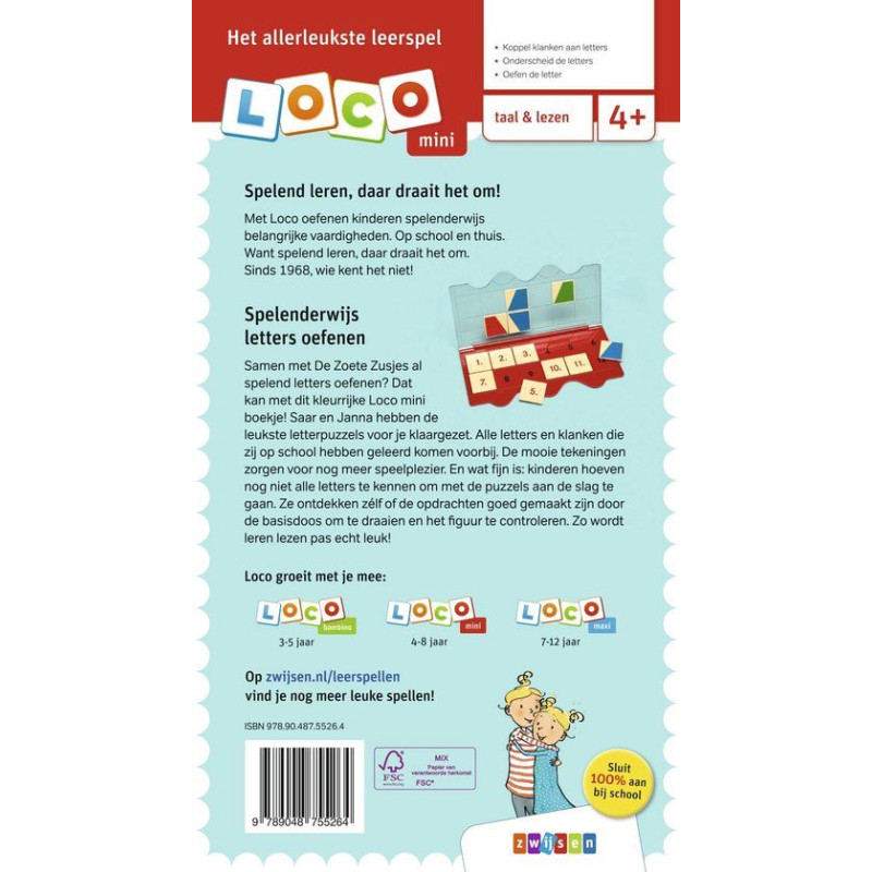 Loco Mini De Zoete Zusjes spelen met letters Loco Mini De Zoete Zusjes spelen met letters