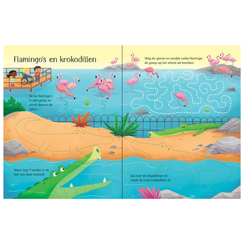 Uitwisboek - Dierentuinspelletjes Uitwisboek - Dierentuinspelletjes