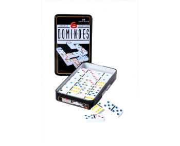 Dominospel (Dubbel 6) in blik