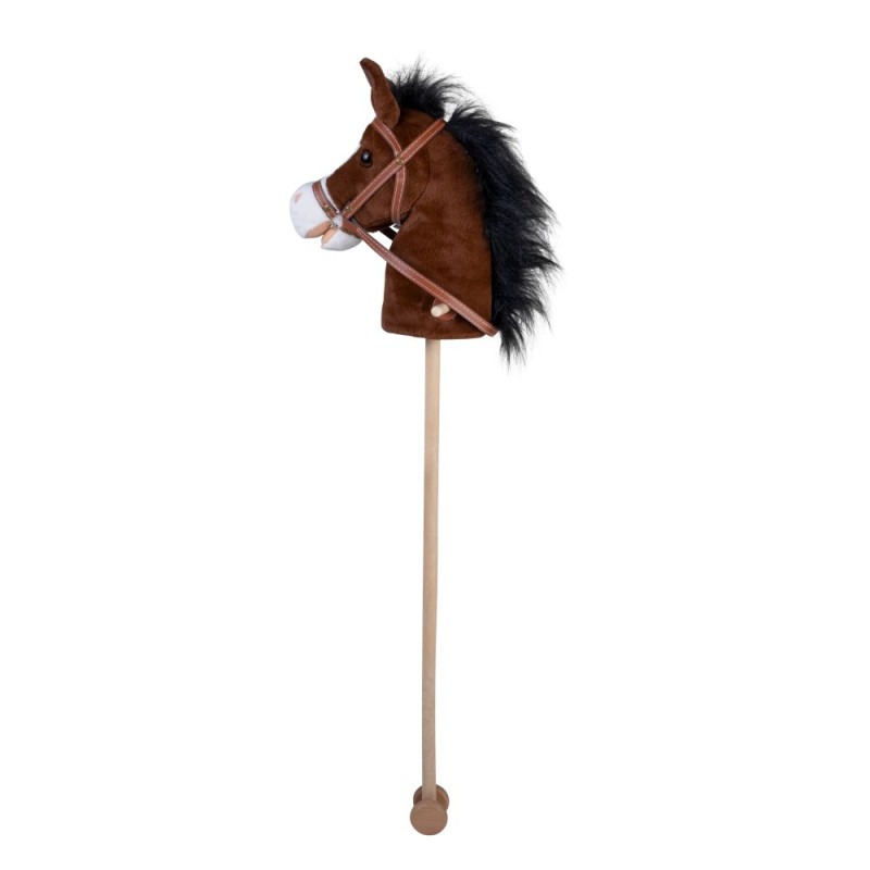 Stokpaard met geluid bruin