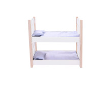Poppen stapelbed grijs/wit Poppen stapelbed grijs/wit