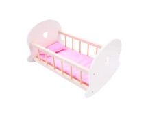 Poppen schommelbed roze/wit Poppen schommelbed roze/wit