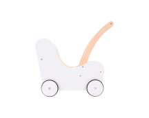 Poppen loopwagen grijs/wit Poppen loopwagen grijs/wit