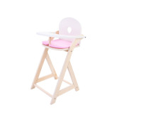 Poppenstoel roze/wit Poppenstoel roze/wit