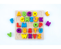 Houten alfabetpuzzel 