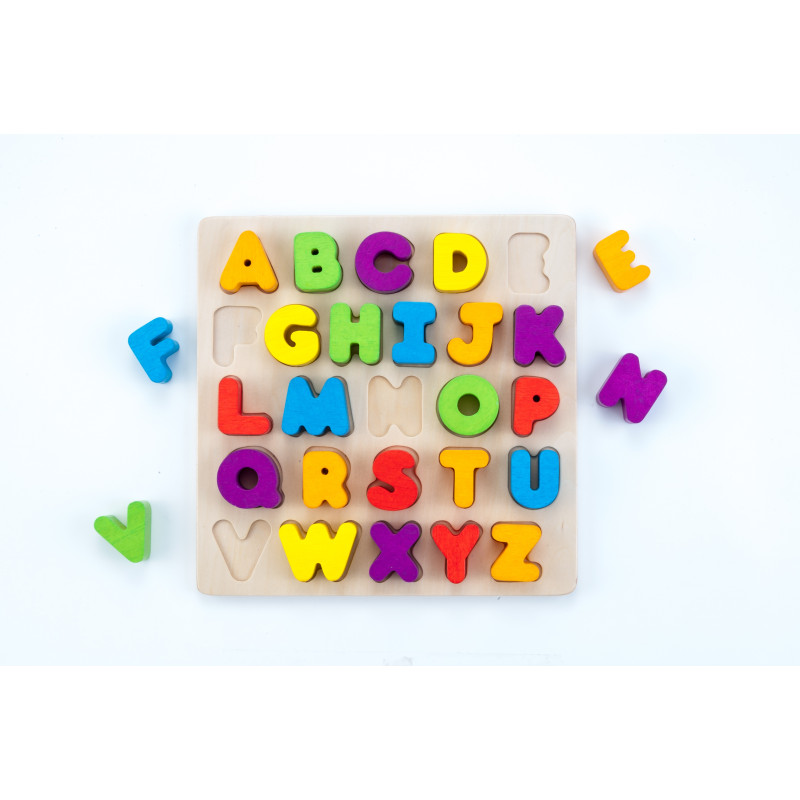 Houten alfabetpuzzel 