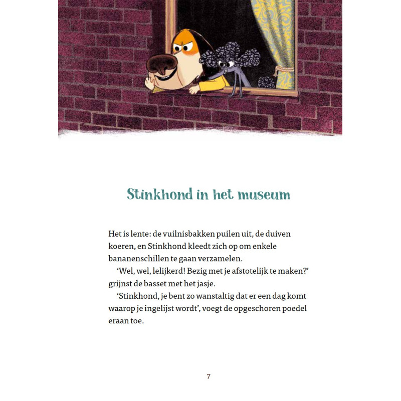 Stinkhond in het museum