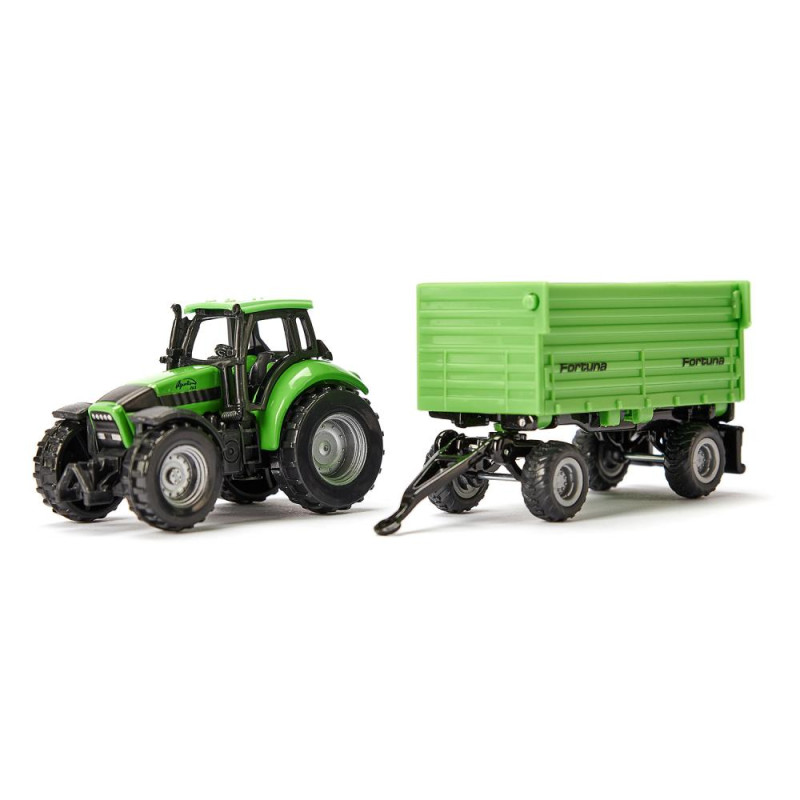 Deutz-Fahr met Fortuna aanhanger Deutz-Fahr met Fortuna aanhanger