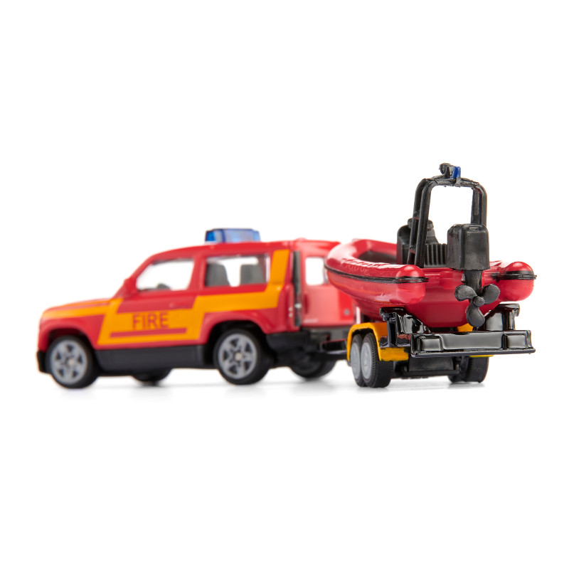 Brandweerwagen Land Rover Defender met reddingsboot
Brandweerwagen Land Rover Defender met reddingsboot