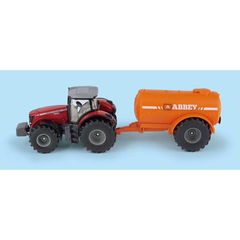 Massey Ferguson tractor met 1-assige vacuümtanker