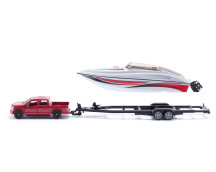 Ford F150 met motorboot op trailer