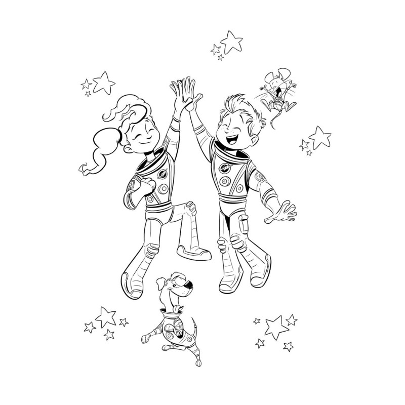 Kleurboek-De kleine Astronauten