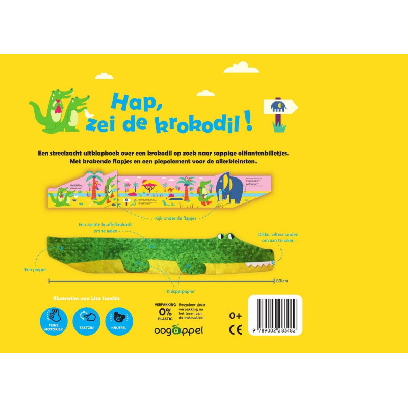 Hap, zei de krokodil! (Stoffen boekje) Hap, zei de krokodil! (Stoffen boekje)