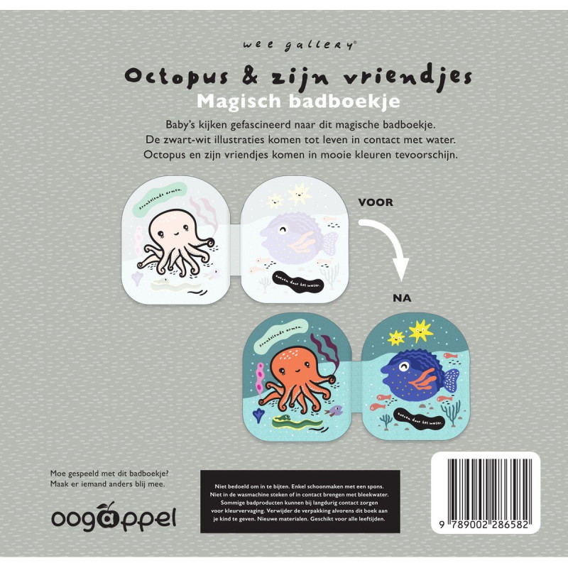 Octopus en zijn vriendjes - Magisch badboekje Wee Gallery Octopus en zijn vriendjes - Magisch badboekje Wee Gallery