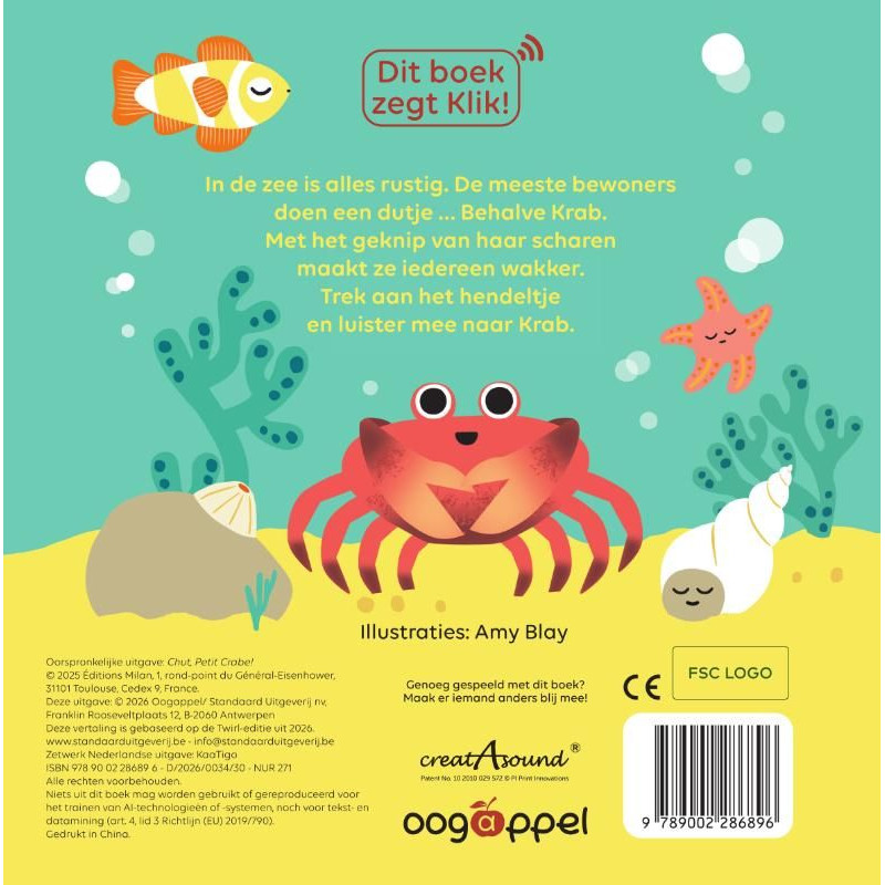 Klik-klik, ik ben een krab! Klik-klik, ik ben een krab!