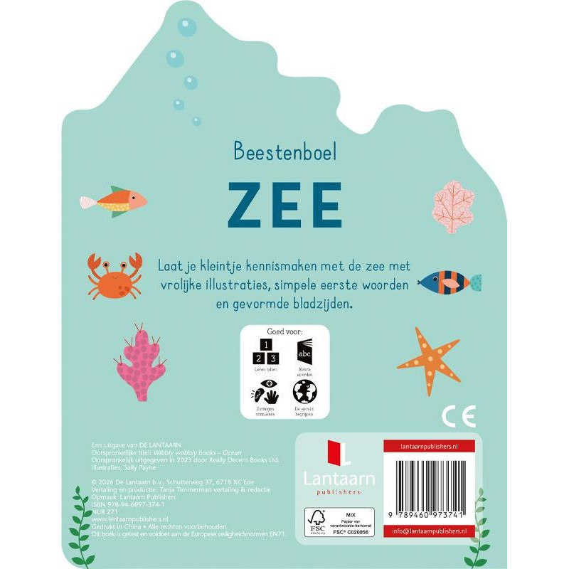 Vormkartonboek -Beestenboel Zee Vormkartonboek -Beestenboel Zee