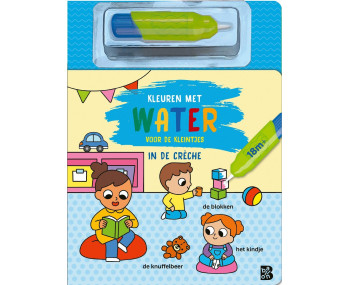 Kleuren met water voor de kleintjes: In de crèche