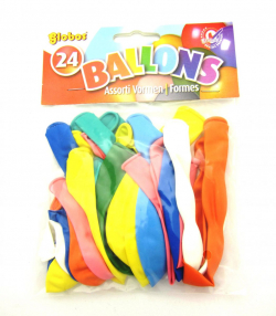 Ballonnen assorti vormen (24 st. in zak)