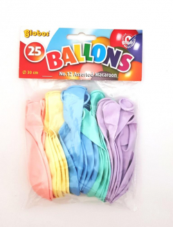 Ballonnen lichtpastel/macaron (nr12/25st.)