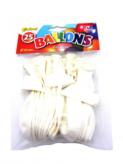 Ballonnen wit (25st. in zak)