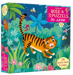 Boek & 3 Puzzels - De jungle