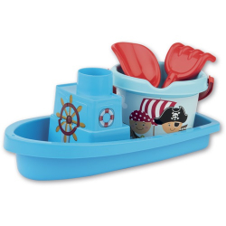 Boot met emmerset piraat (blauw)