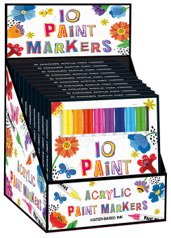 Display 10 x 10 Paint Markers Box - 10 x 10 ex.