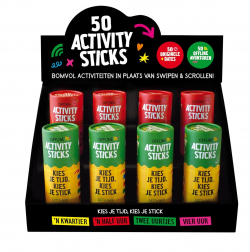 Display 50 activity sticks - 2 x 4 ex.