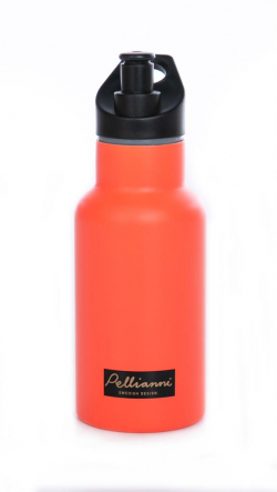 Eco-friendly RVS isoleerfles - neon oranje